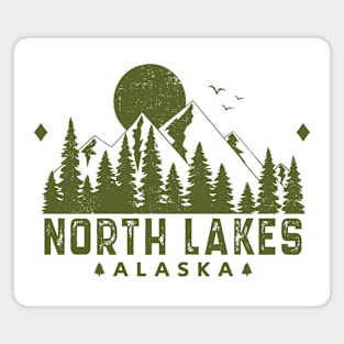 North Lakes Alaska Mountain Souvenir Magnet